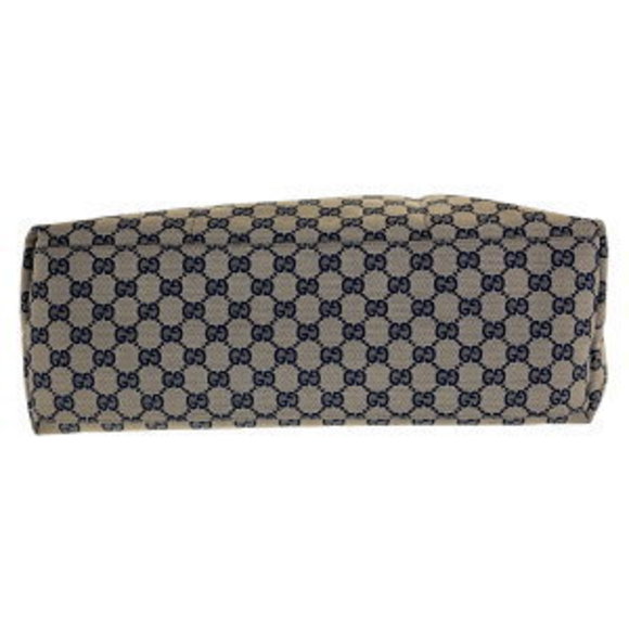 GUCCI Navy Blue Grey GG Tote Bag - Picture 9 of 9